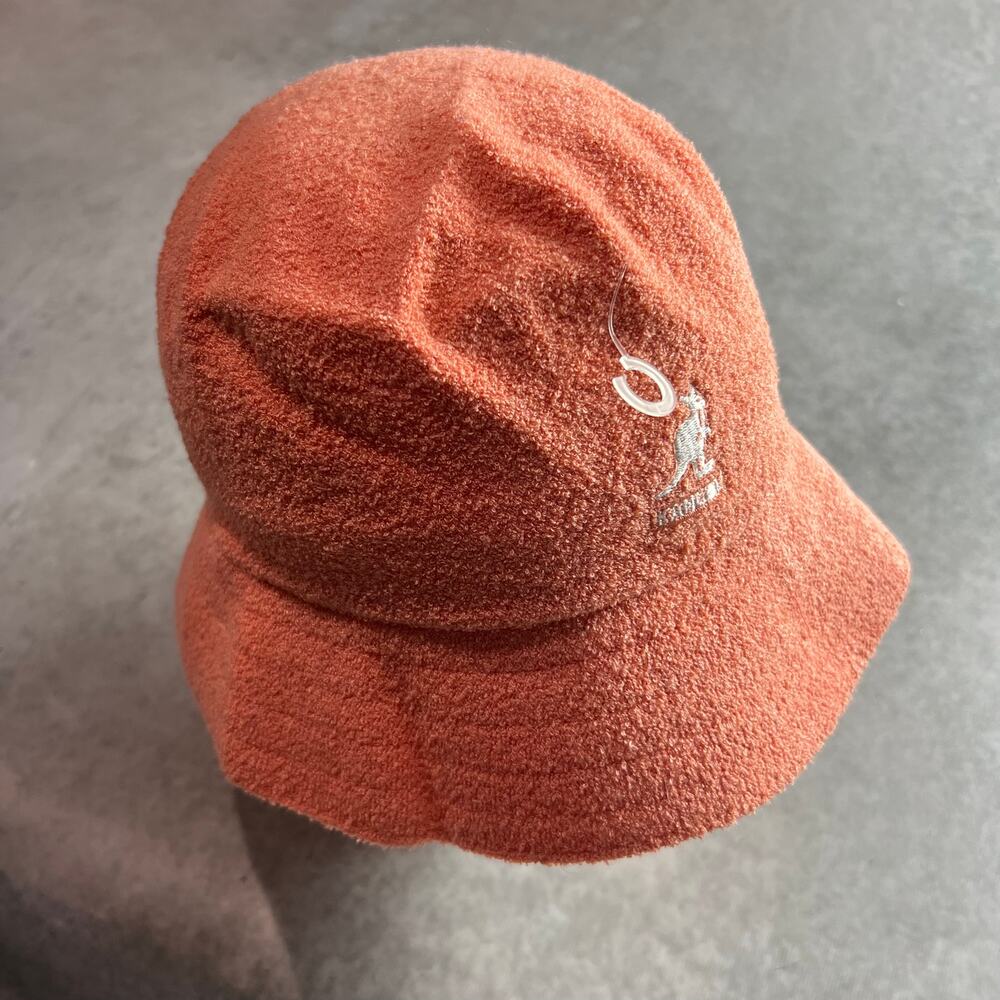Kangol Bermuda Casual Orange Bucket Hat Knit Size Small NWT